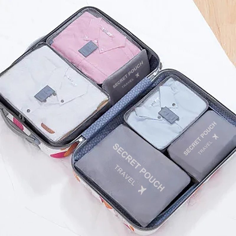Pastel Six-Piece Packing Cube Set